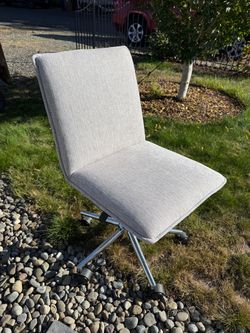 Small Beige Fabric Office Chair