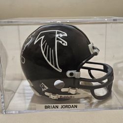 Brian Jordan signed ATL Falcons Mini-helmet