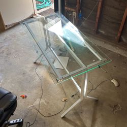 Solid Glass Desk