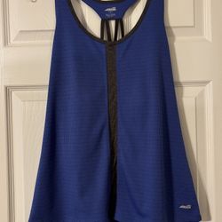 Avia Blue Purple Gray Racetrack Tank Top Size L Activewear 