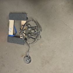 Spherical Chrome Cage Chandelier | Ceiling Light Fixture