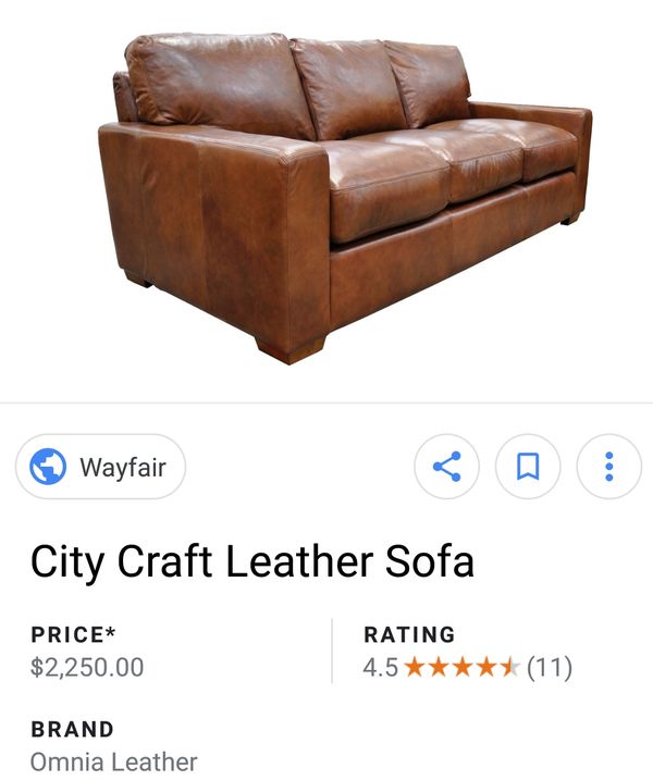 Omnia Leather City Craft Sofa For In Paterson Nj Offerup
