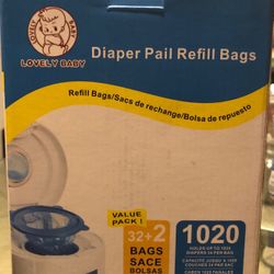 Diaper genie refill bags (New & 34+2=36 bags) 