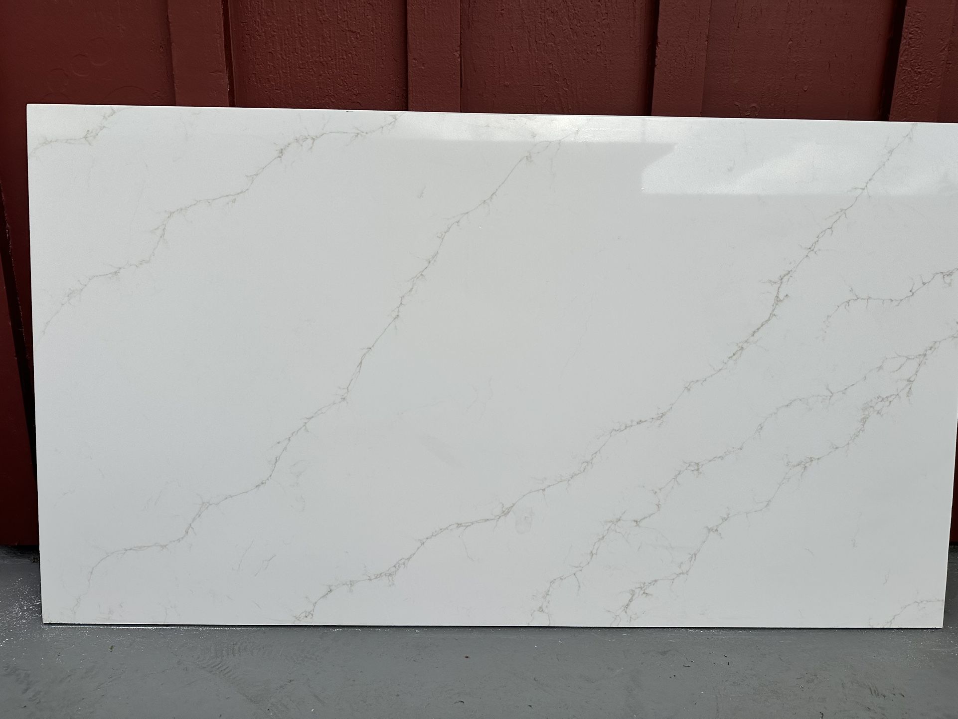 Brand new quartz countertop with backsplash