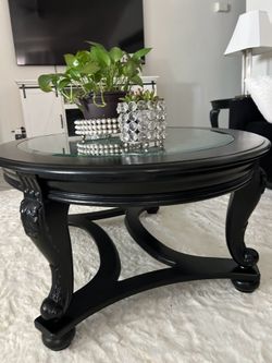 Black middle coffee table