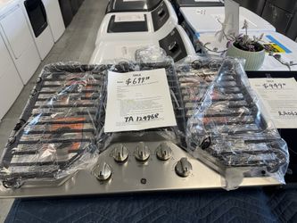 Never used 30” or 36” gas cooktops with one year manufacturer warranty $699-$1199