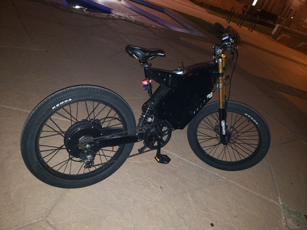 Stealth Ebike 72V Electric Mountain Bike W Suspension Fat Tire Downhill Mtb Style