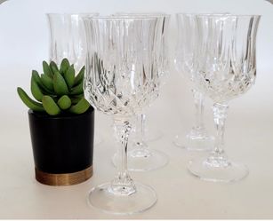 VTG 2 SETS of 6 CRISTAL D’ARQUES LONGCHAMP WINE GLASSES 8.45 oz (12 Wine Glasses) NEW
