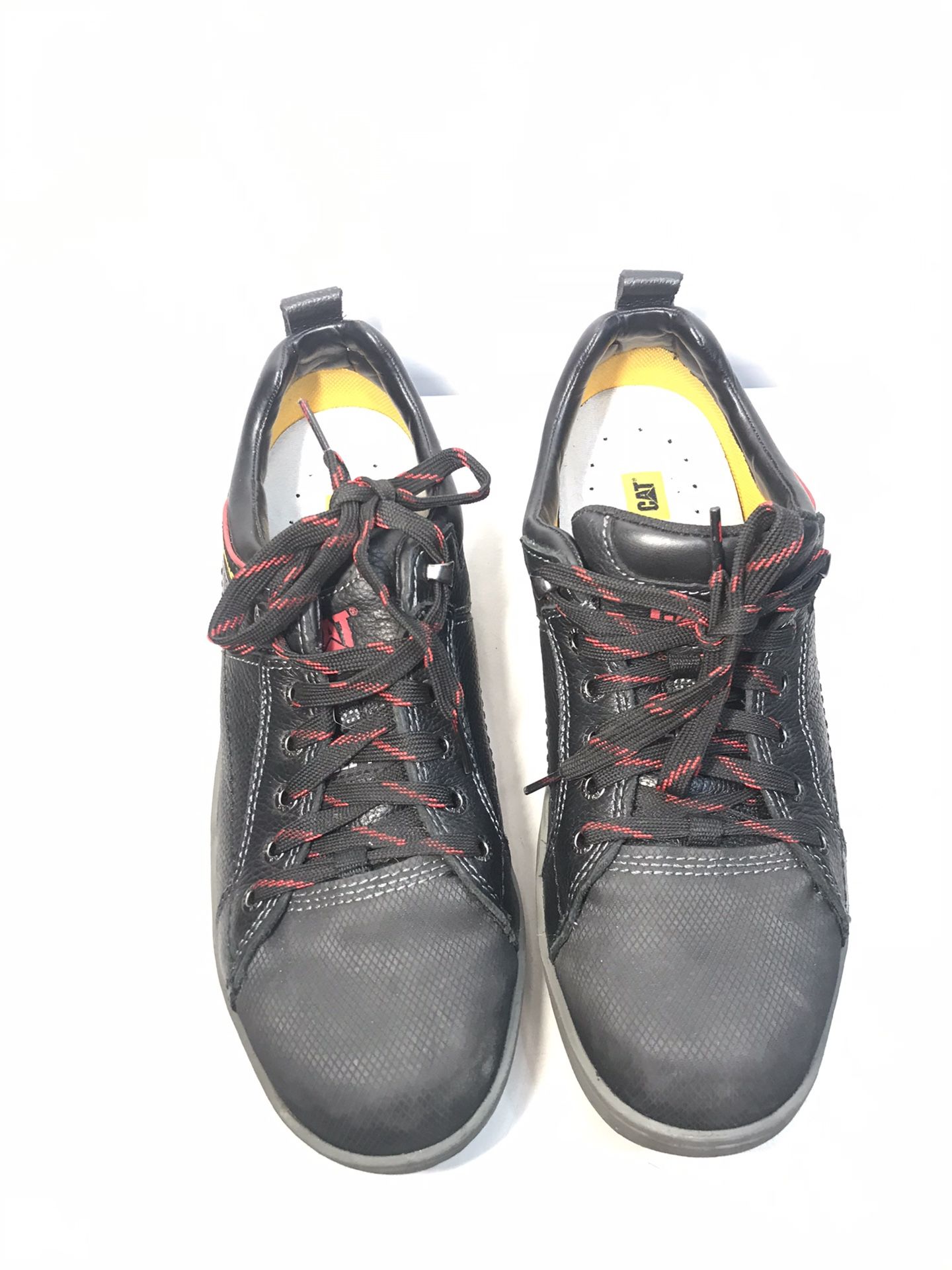 Caterpillar CAT Brode Black Leather Steel Toe Work Shoes Men Sz 10.5M US P90192