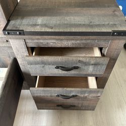 Twin Bedframe And Night Stand 