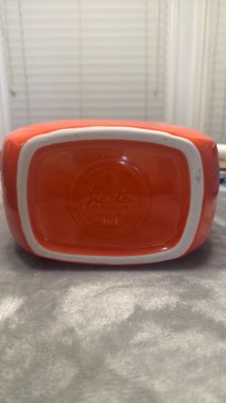 Fiestaware large disk pitcher, Poppy Orange