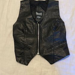 Vintage Punchline Leather Women’s Vest Size M