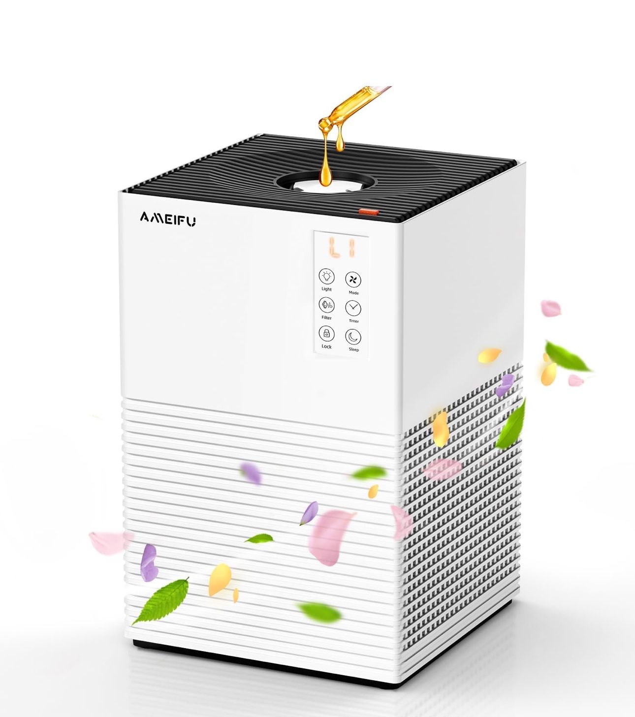 Air Purifier for Home Large Room Up to 1200 Sq Ft, Air Cleaner with H13 Filter, Air Quality Sensor, 4 Timers, 3 Speeds Fan, Quite Air Purifier for Dus