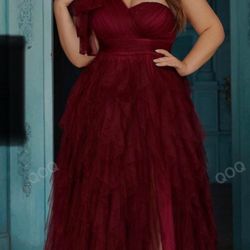 Burgundy Formal Dress 2XL