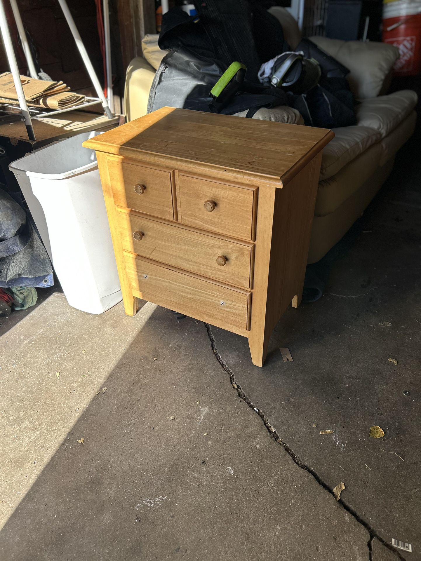 Wood Nightstand 