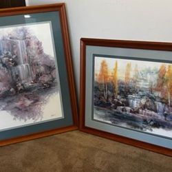 2 Adin Shade Water Color Paintings- NEED GONE TODAY!! Make an offer!