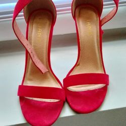 Beautiful Red Ankle Strap Heels 