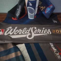 Dodgers 2025 Scarf Towel And Cup From Game 3 