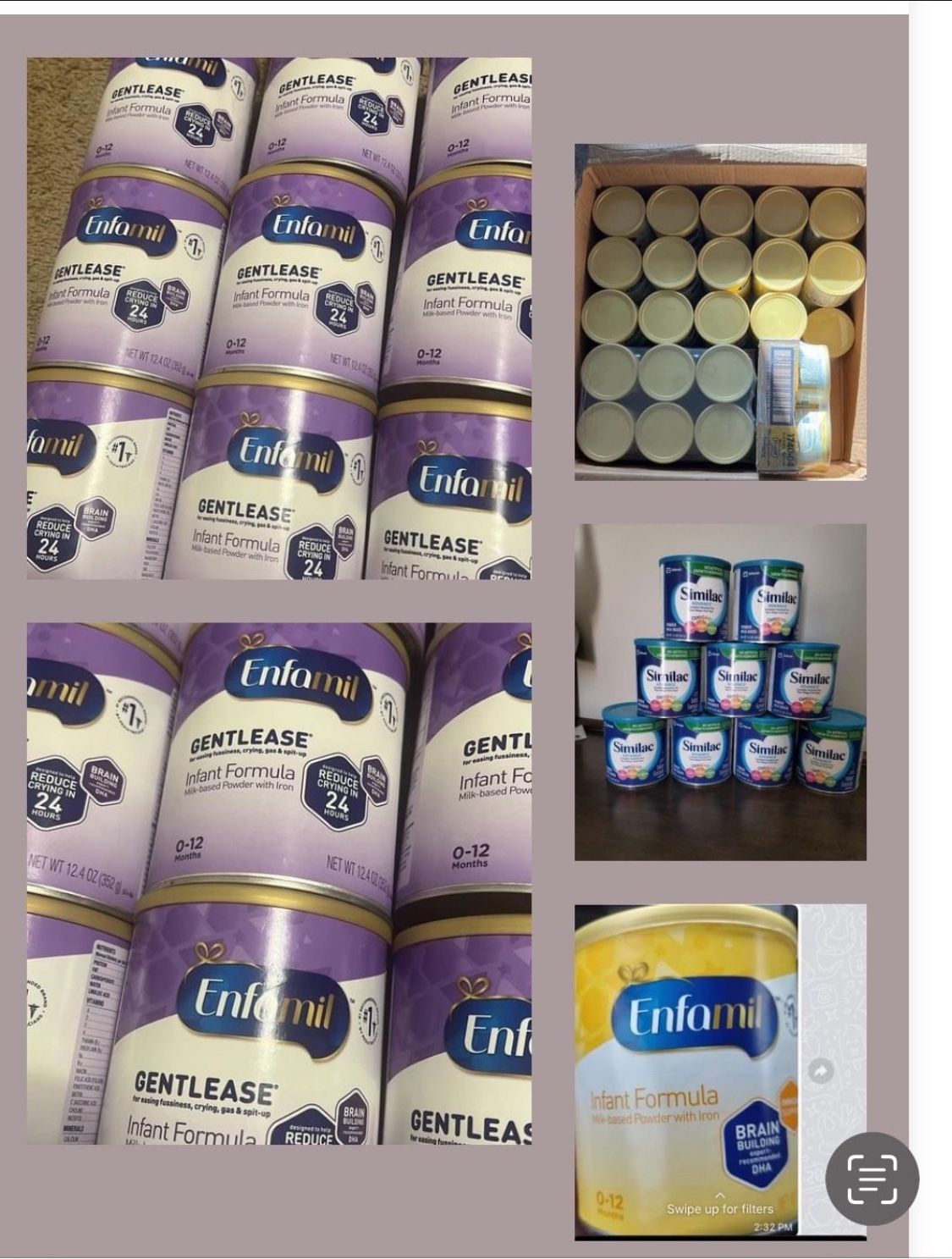 Baby Food All Types Enfa, Gentlease