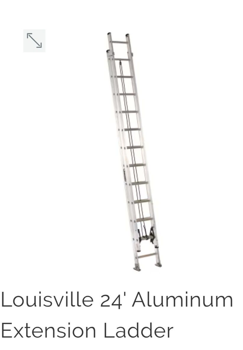 24ft E Aluminum Extension  Ladder 