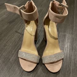 pink bling heels