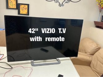42"  VIZIO  T.V  with  remote  -  $80