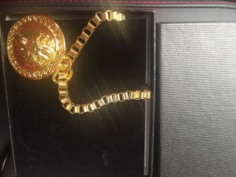 18k gold plated lion chain