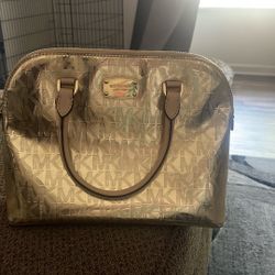 Gold Shiny Michael Kors Purse