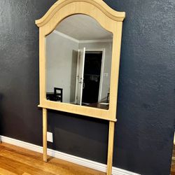 Solid Oak Dresser Mirror
