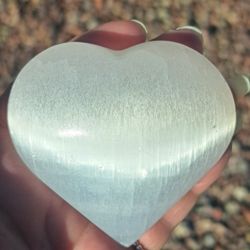 🤍 Crystals | Satin Spar Selenite Heart 🤍