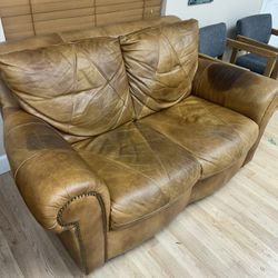 Leather Love Seat