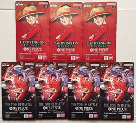 One Piece OP-13 (Qty. 3) & Op-16 (Qty. 4) Sleeved Blister Packs - Lot of 7