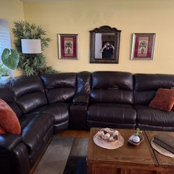 Leather Sofa Sectional Sofa And Recliner 