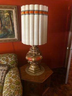 Vintage MCM 1970s Ceramic Floor Lamp Table style by Nardini