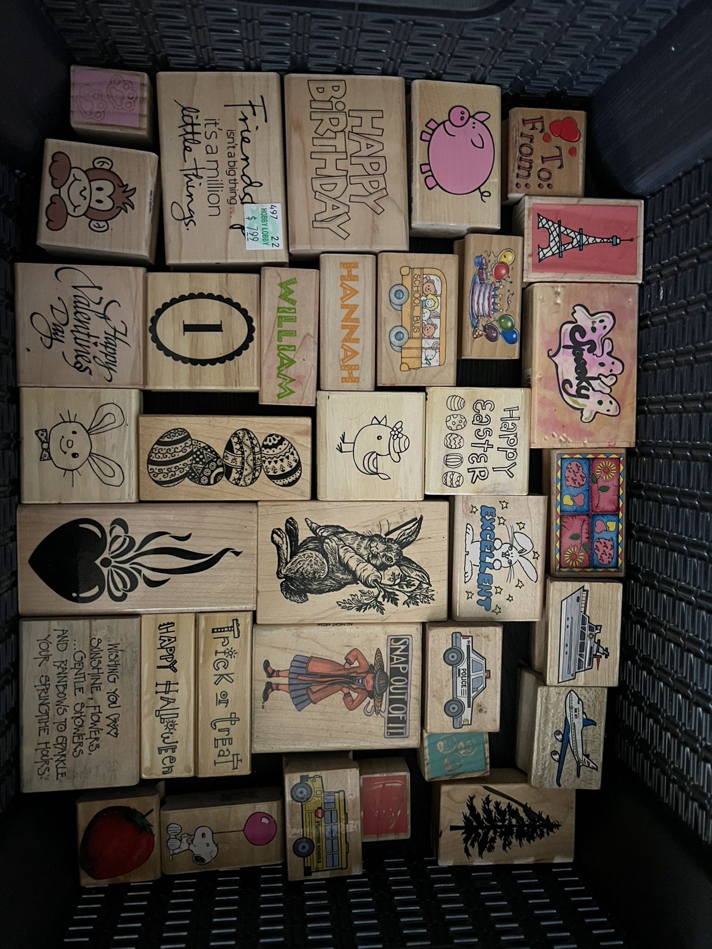 Huge Lot Of Rubber Stamps 