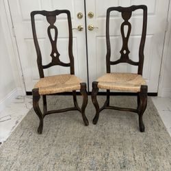 Italian Carved  Rococo Chair Set 