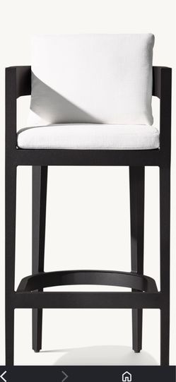 Restoration Hadware Balmain aluminum bar stool.