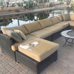Outdoor patio furniture from Costco I think it’s still in the #Warranty we’re moving and we can’t take this with us. It does need new cushions but mak