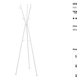 IKEA White Coat Rack - NEW!