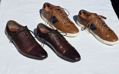 2 pair Aldo: Dress Shoes and Leather Sneakers- Men's size 10