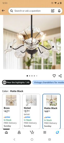 New In Box Flower Light Fixture $25