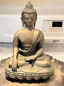 Large Brass Buddha 14 Inch 