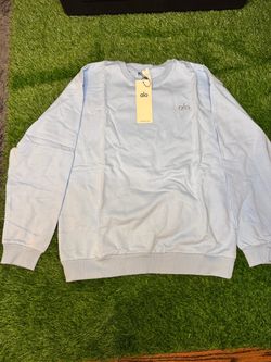 Alo Yoga Light Blue Crewneck Sweatshirt