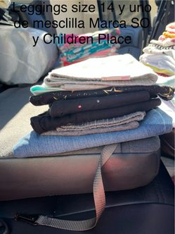 Leggings Size 14 and one denim pair SO and Children Place Brands.
