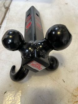 Triple Ball Hitch Mount with Tow Hook (Fits 2" Receiver)
