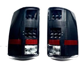 TAIL LIGHTS FOR 07-14 GMC SIERRA BLACK HOUSING LED TAIL LIGHT