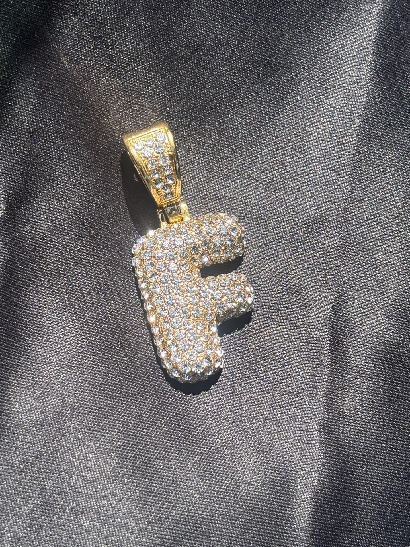 Gold Platted F Pendant