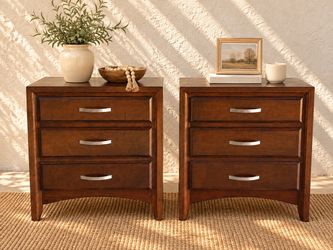 Chestnut House • Three-Drawer Nightstand Pair