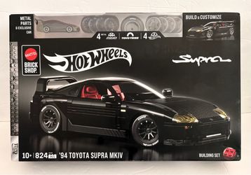 NEW Mattel Brick Shop Hot Wheels 1994 Toyota Supra MKIV (824 Pieces) JKG40