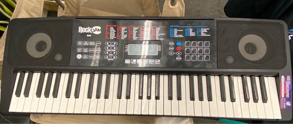 RockJam RJ761 61-Key Teaching Piano Keyboard Black Untested (READ DESC)